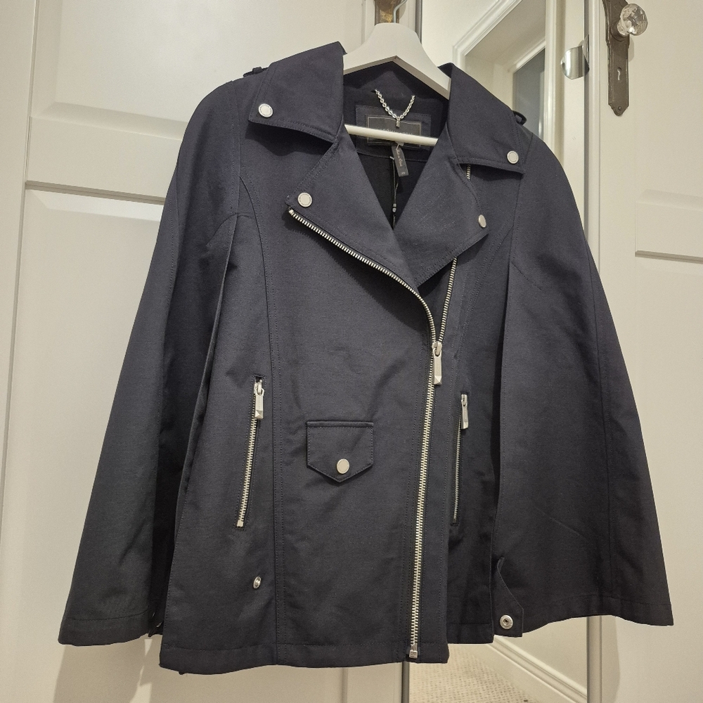BCBG MAXAZRIA Dominique Cape Dark Navy size XS - Picture 13 of 14
